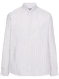 A.P.C. embroidered-logo striped shirt - Neutrals
