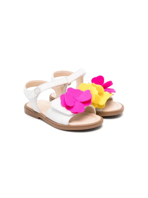 Florens floral-appliqué leather sandals