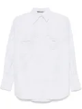 Sinead O'Dwyer bib-detail cotton shirt - White