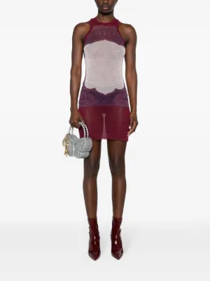 送料関税込★JeanPaulGAULTIER★バージンウール ミニドレス DAZZY ドレス シンプル オールレース シースルー タイト ミニ