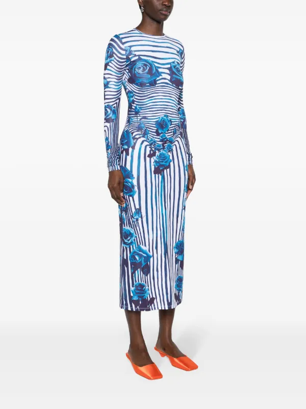ワンピースその他 JEAN PAUL GAULTIER Women Dresses RO294T575 005956 BLUE 3d collar cuff dress woman black and blue - JEAN PAUL