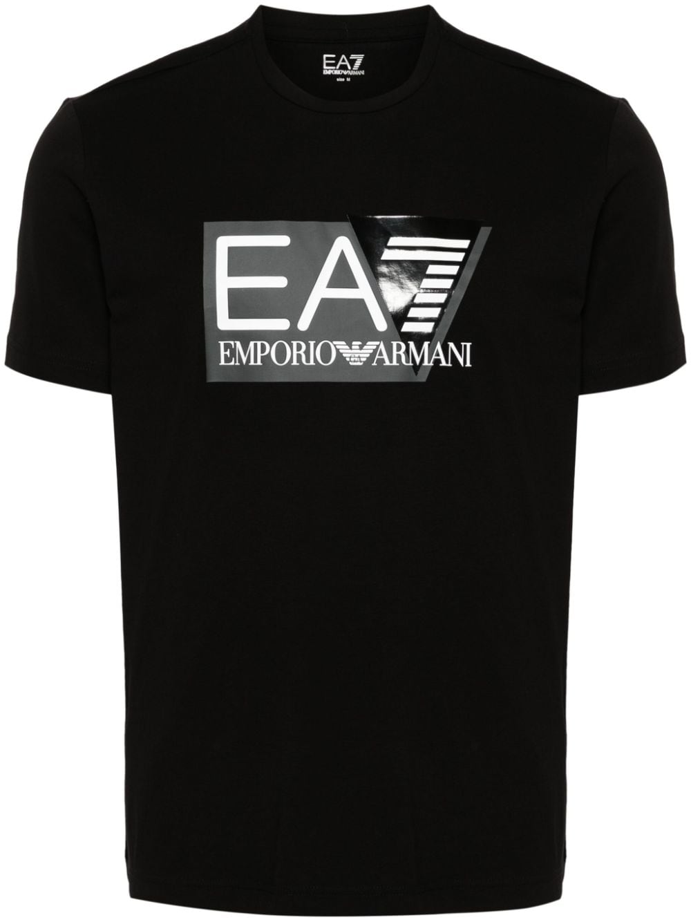 Ea7 Logo印花t恤 In Black