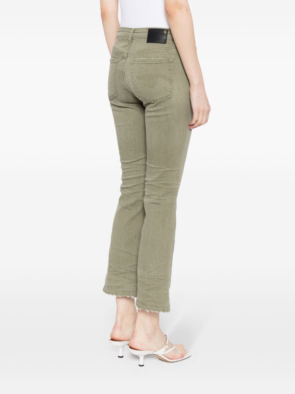 R13 Cropped jeans Groen