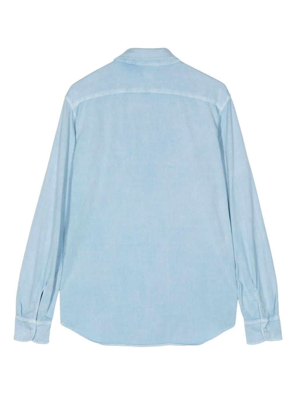 Shop Aspesi Long-sleeve Cotton Shirt In Blue
