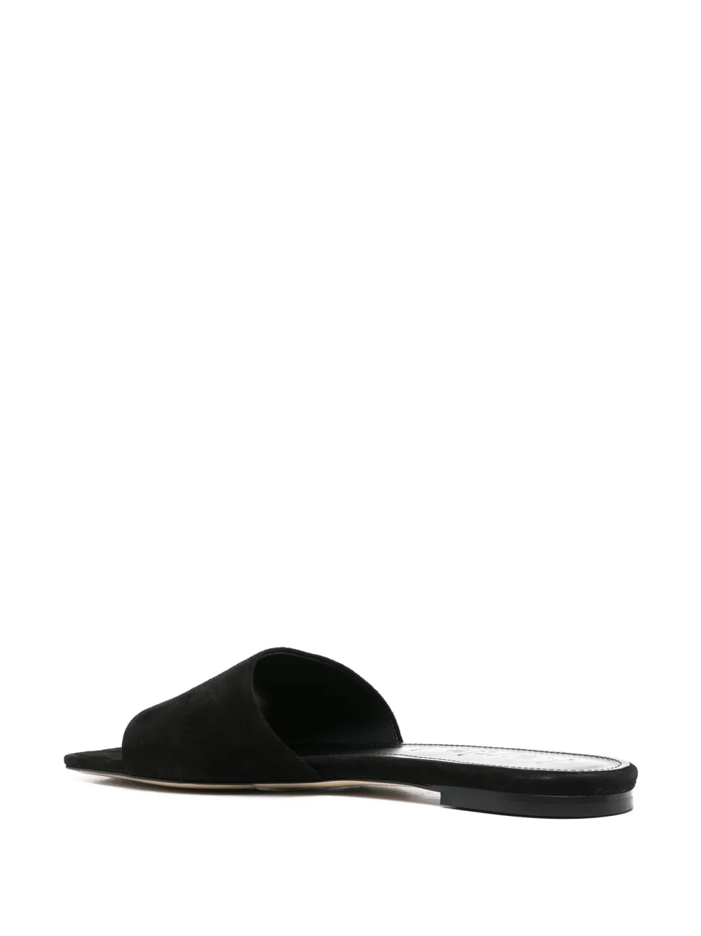 Shop Aeyde Anna Suede Slides In Black