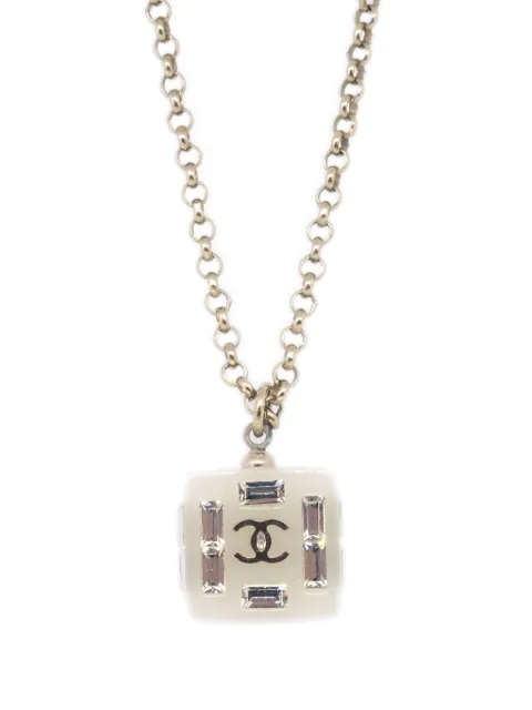 CHANEL Pre-Owned 2008 geometric CC logo necklace