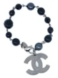 CHANEL Pre-Owned 2011 CC faux-pearl bracelet - Black
