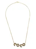 CHANEL Pre-Owned 2001 rhinestone-embellished Coco-pendant necklace - Gold