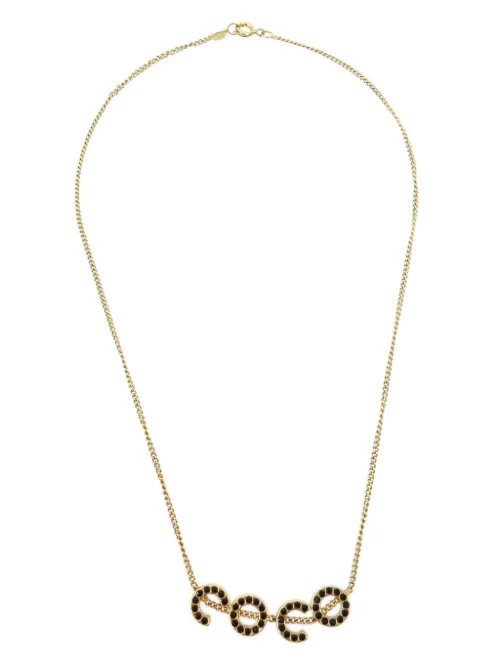 Collier à pendentif Coco strassé (2001) - CHANEL Pre-Owned - Modalova