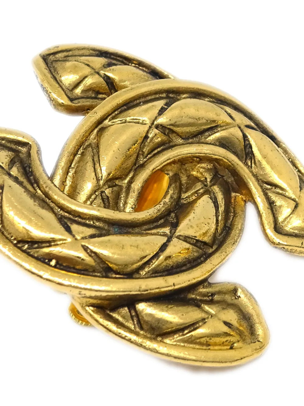 CHANEL Pre-Owned 1990-2000 oorclips met diamant - Goud