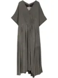 Ziggy Chen draped silk max dress - Grey