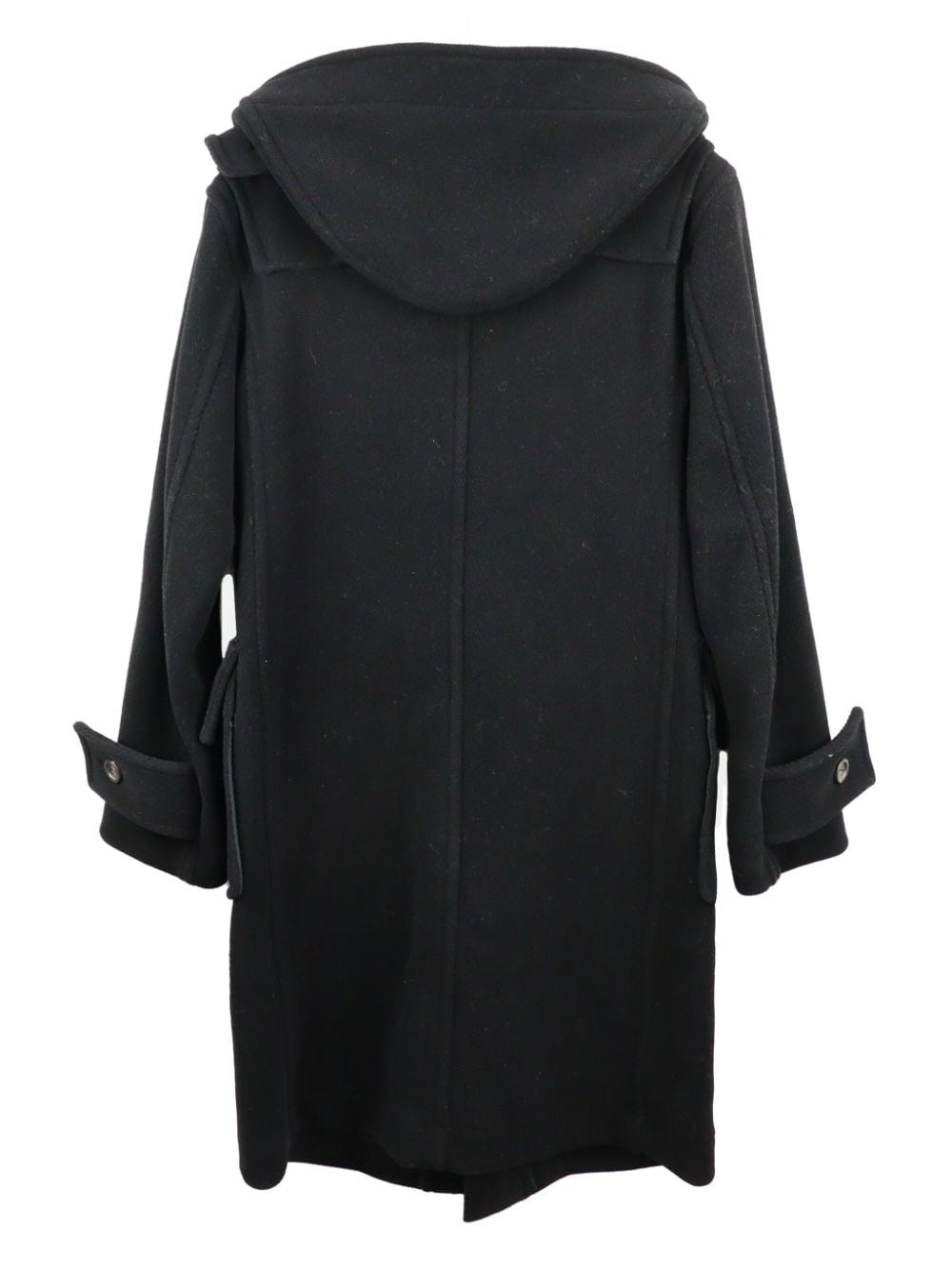 Shop Takahiromiyashita The Soloist Hooded Wool-blend Duffle Coat In Black