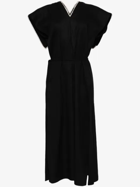 LITKOVSKA whipstich-trim midi dress