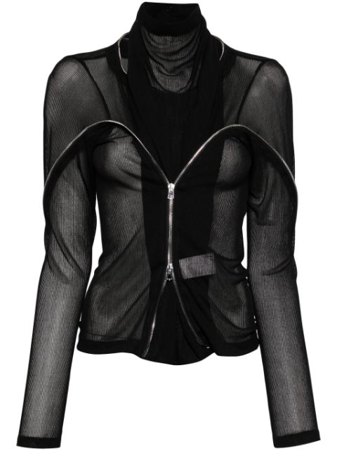 Kiko Kostadinov high-neck layered cardigan
