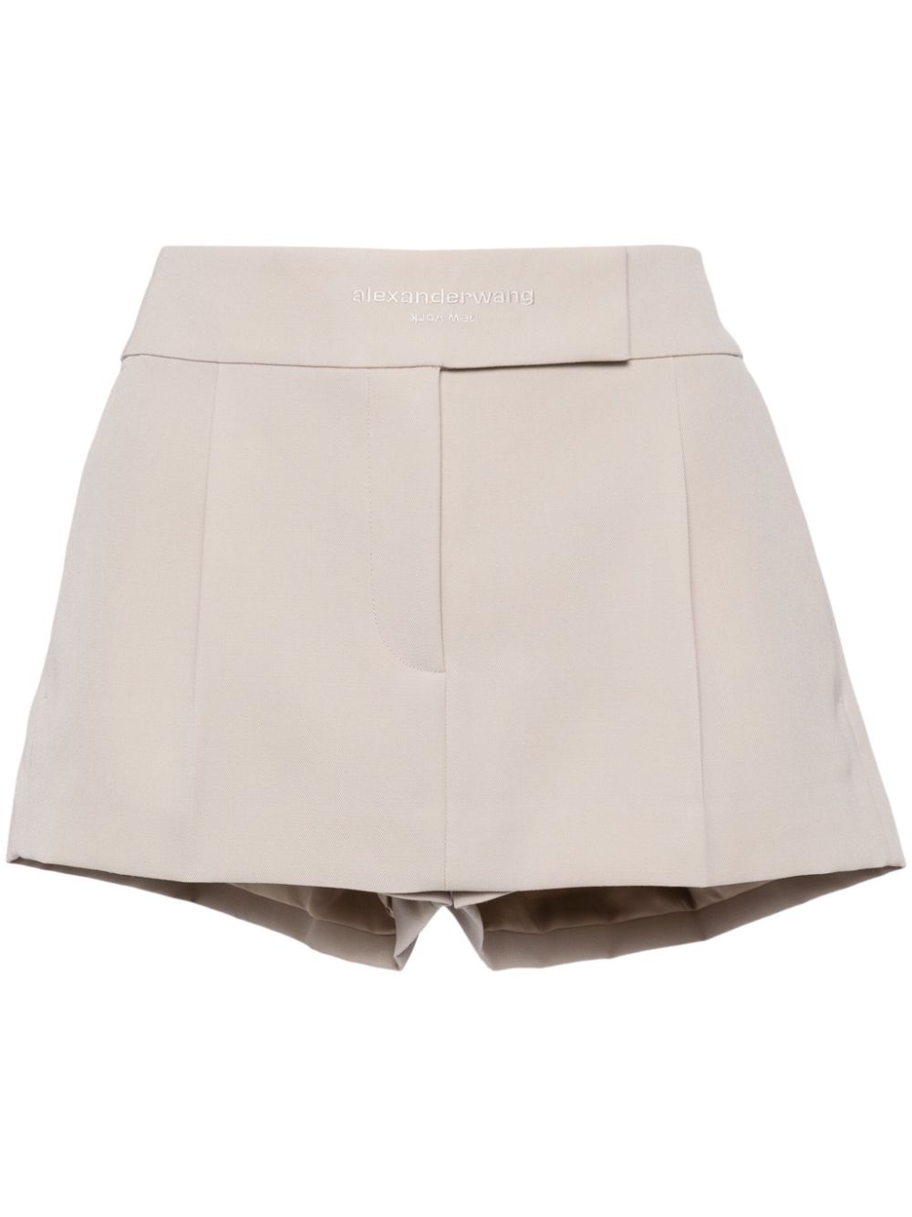 Alexander Wang Mid-rise Skirt-shorts In 中性色