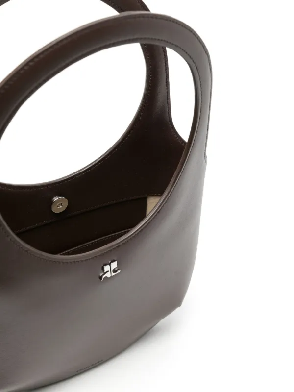 Courrèges Holy Leather Tote Bag | Brown | FARFETCH JO