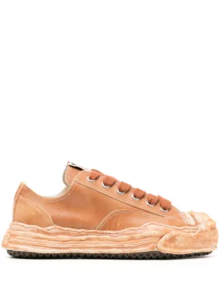 Maison MIHARA YASUHIRO Hank Leather Sneakers | Brown | FARFETCH TR