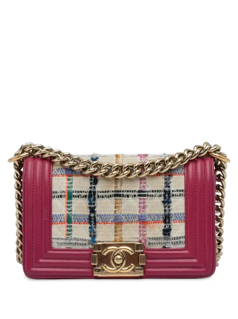 CHANEL Pre-Owned 2018-2019 Pre-Owned Chanel Small Tweed Boy Crossbody Bag
