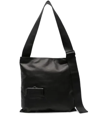 Discord Yohji Yamamoto Clasp Leather Shoulder Bag | Black