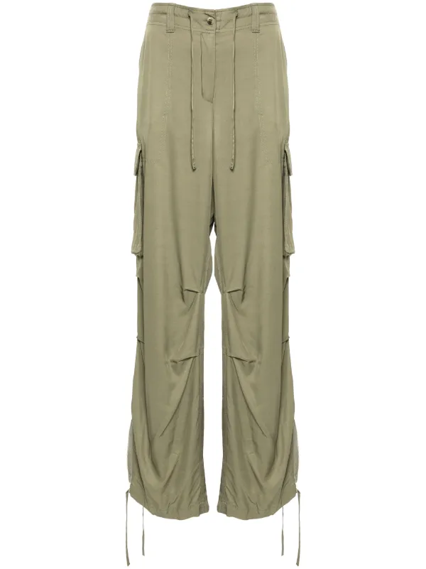 Golden Goose Wide-leg Cargo Pants in Green