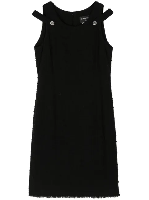 CHANEL 2000s sleeveless tweed minidress Women