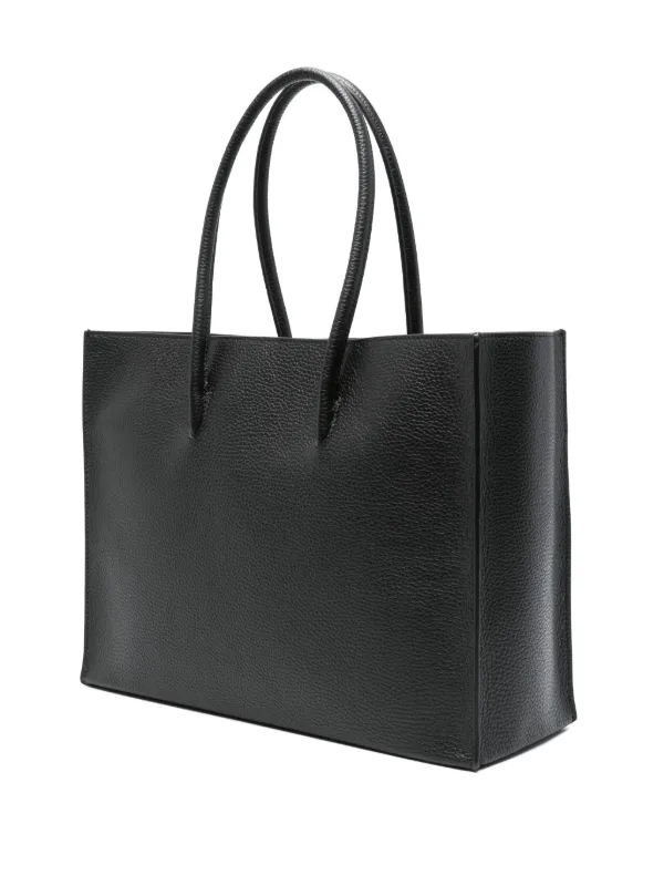 ★Coccinelle★ Myrtha LOGO本革トート 2025SS【イタリア買付】 Coccinelle Medium Myrtha Maxi Logo Tote Bag | Black | FARFETCH