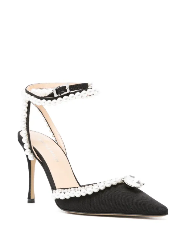 MACH & MACH 100mm Crystal Pumps | Black | FARFETCH GE