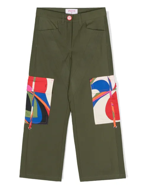 PUCCI Junior بنطال كارغو بجيوب متباينة اللون