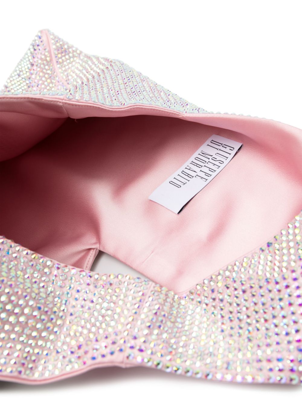 Shop Giuseppe Di Morabito Crystal-embellished Shoulder Bag In Pink