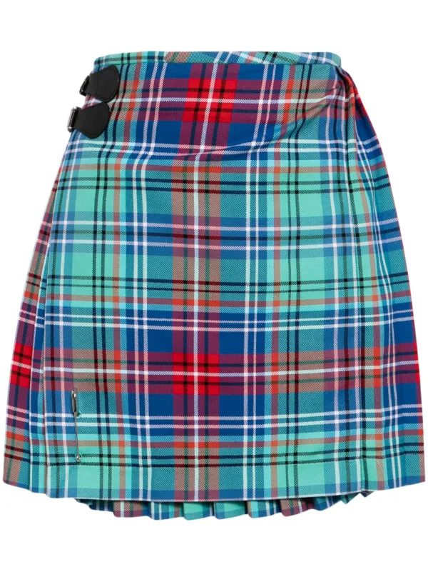 Charles Jeffrey Loverboy tartan-check Cotton Kilt Skirt | Red  