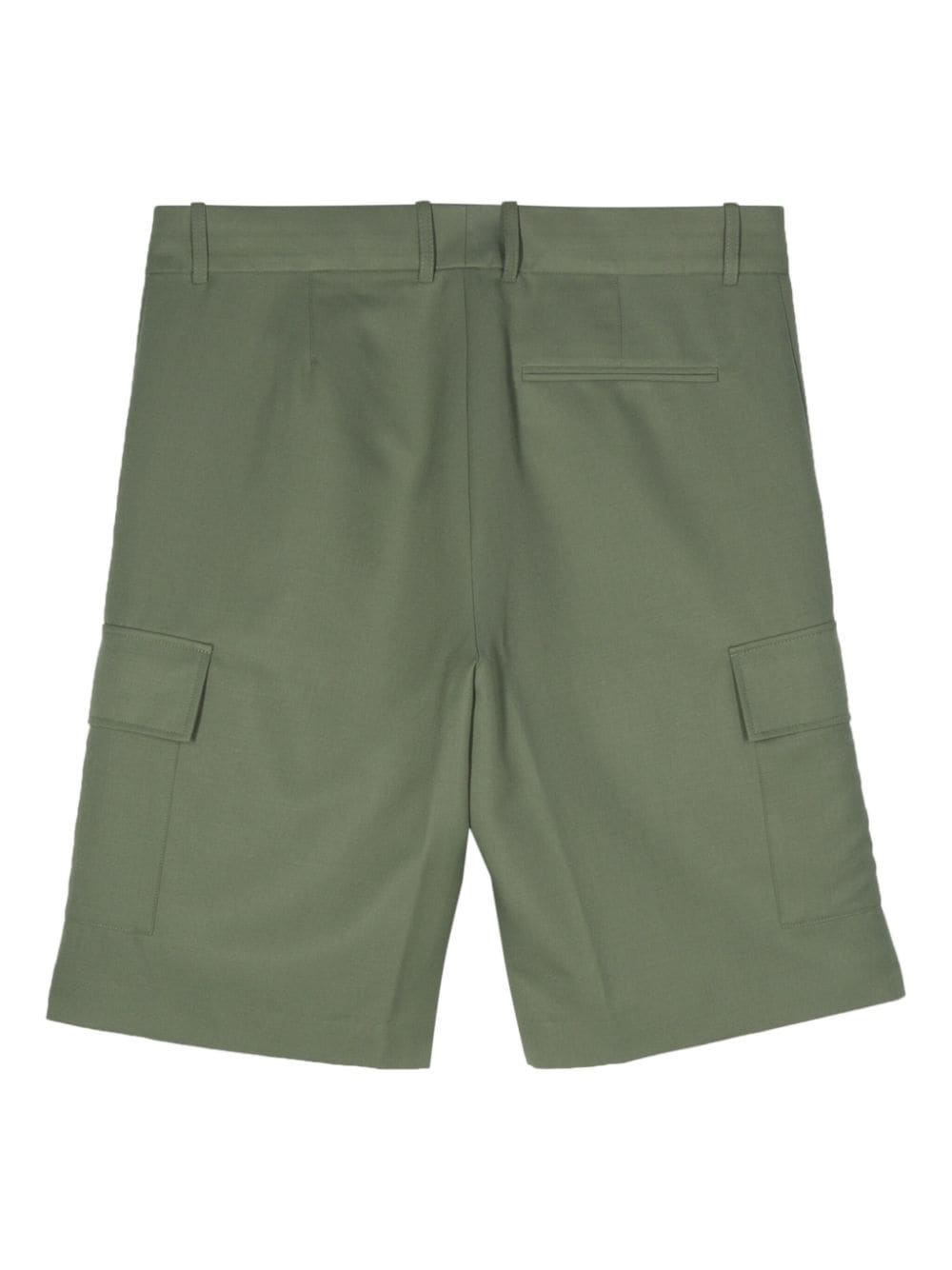 Shop Drôle De Monsieur Pleat-detail Cargo Shorts In Green