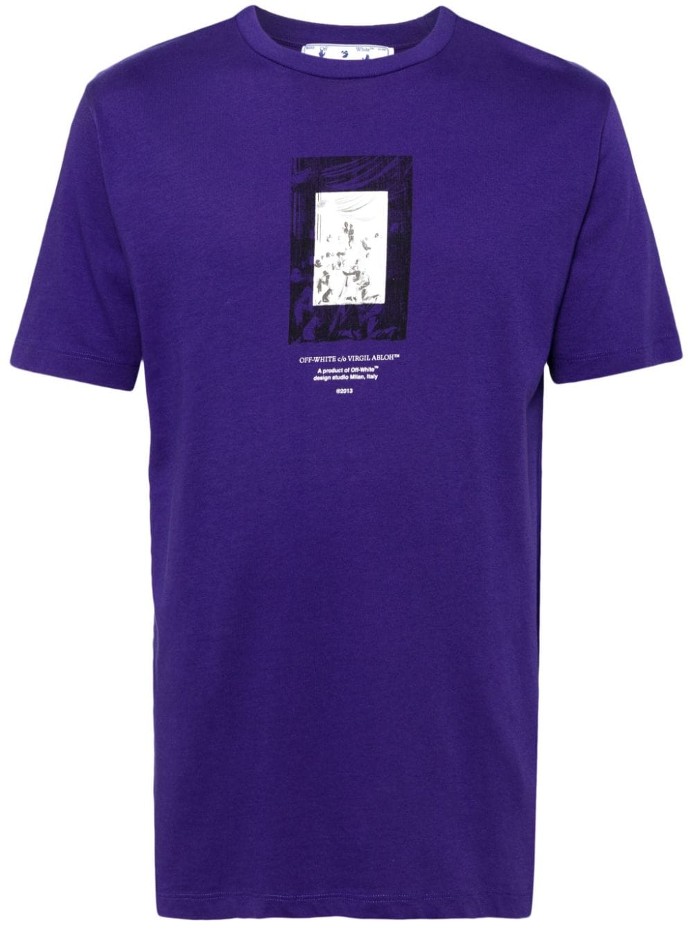 Off-white Graphic-print Cotton T-shirt In Purple