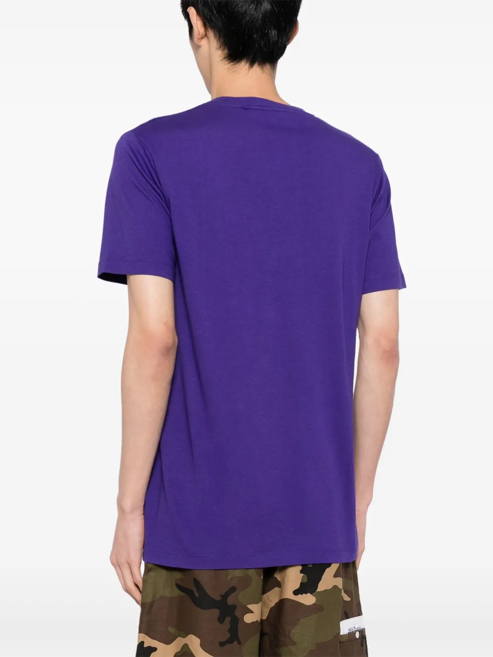 Off-White T-shirt met grafische print Paars
