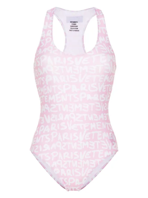 VETEMENTS logo-print swimsuit