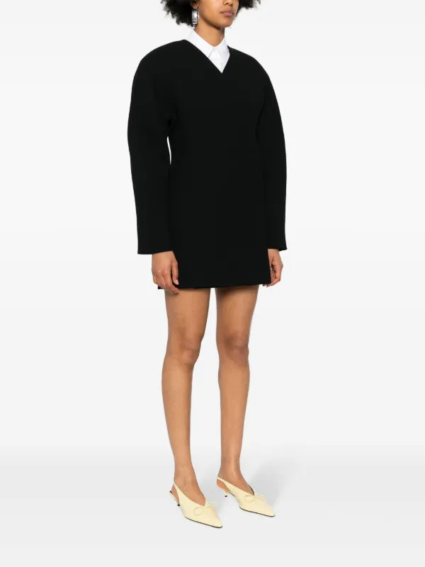 Jacquemus La Oval Robe Mini Dress | Black | FARFETCH
