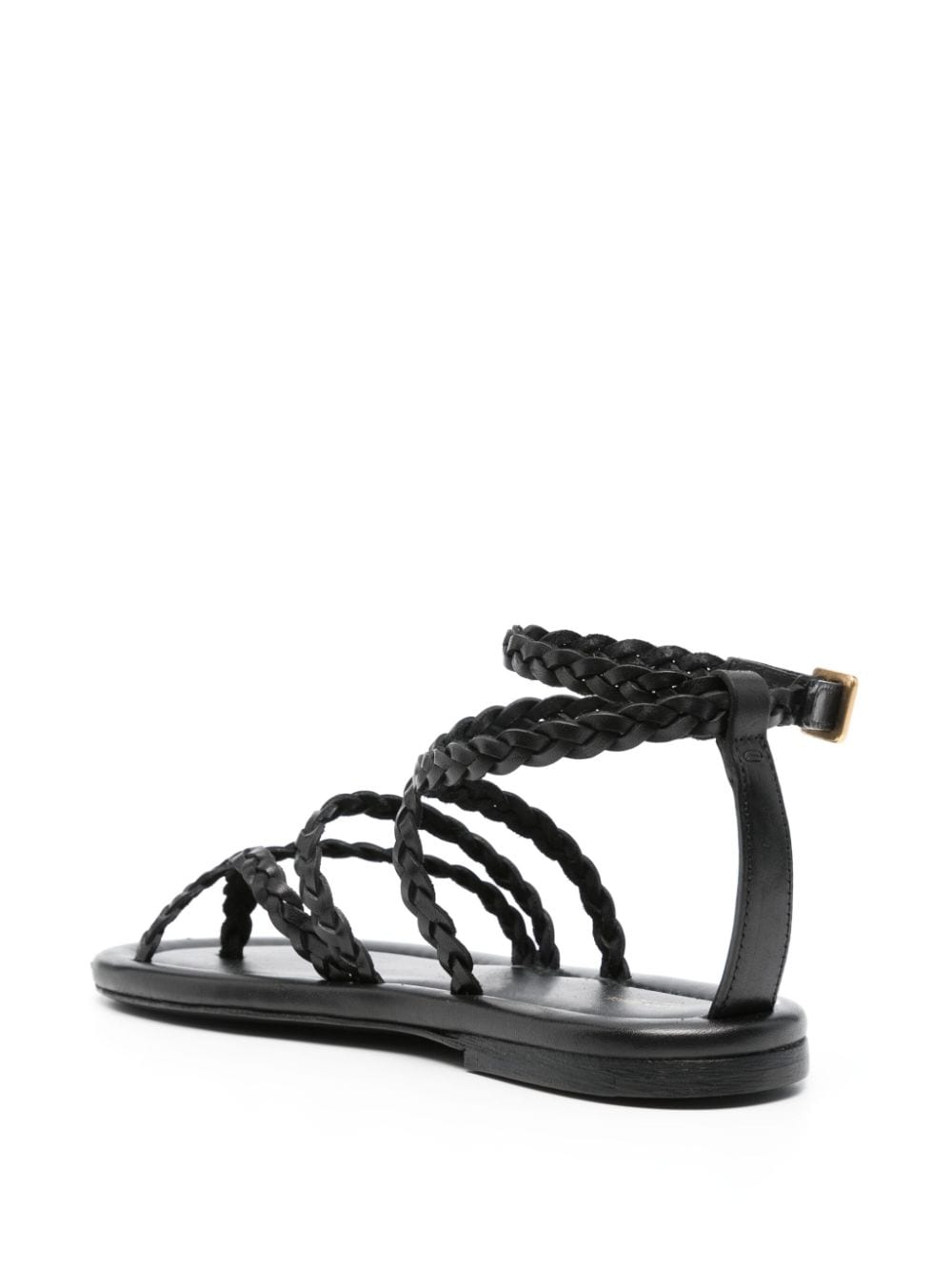 Shop Golden Goose Penelope Flat Sandals In Black