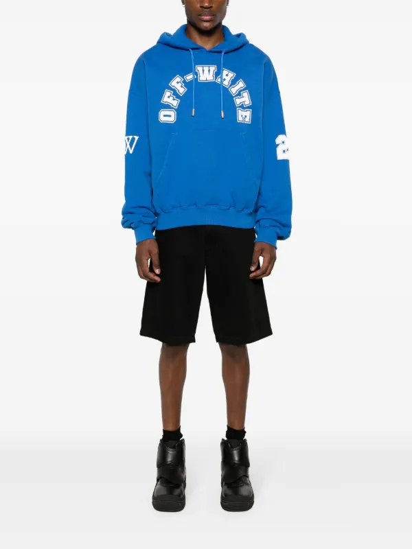 パーカー・フーディ Off-White OMBB118S24FLE005 FOOTBALL Hoodie Off White Football Over Hoodie OMBB118S24FLE005-1001 BLACK