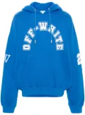 Off-White Football logo-print hoodie - Blue