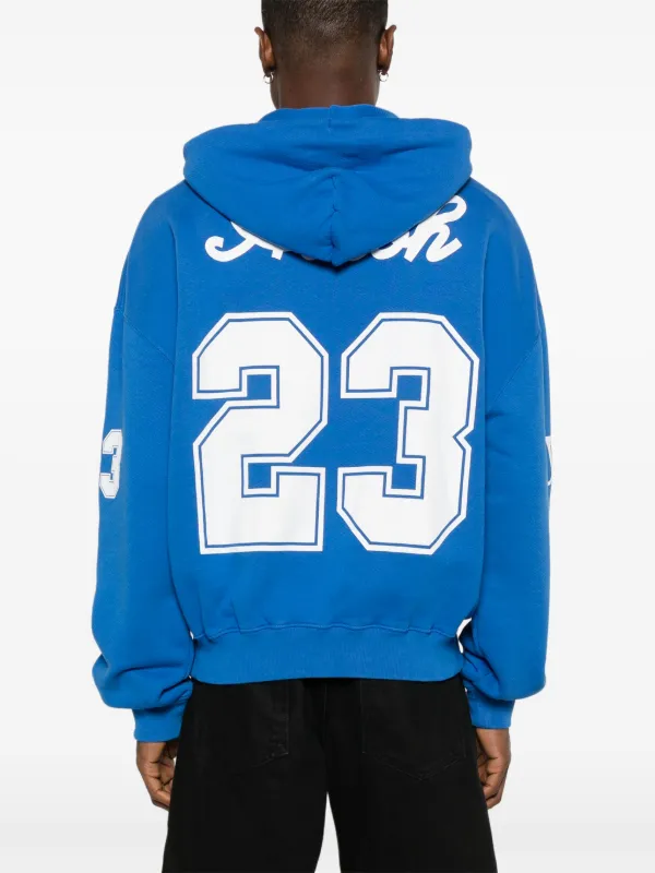 Off white football hoodie on sale