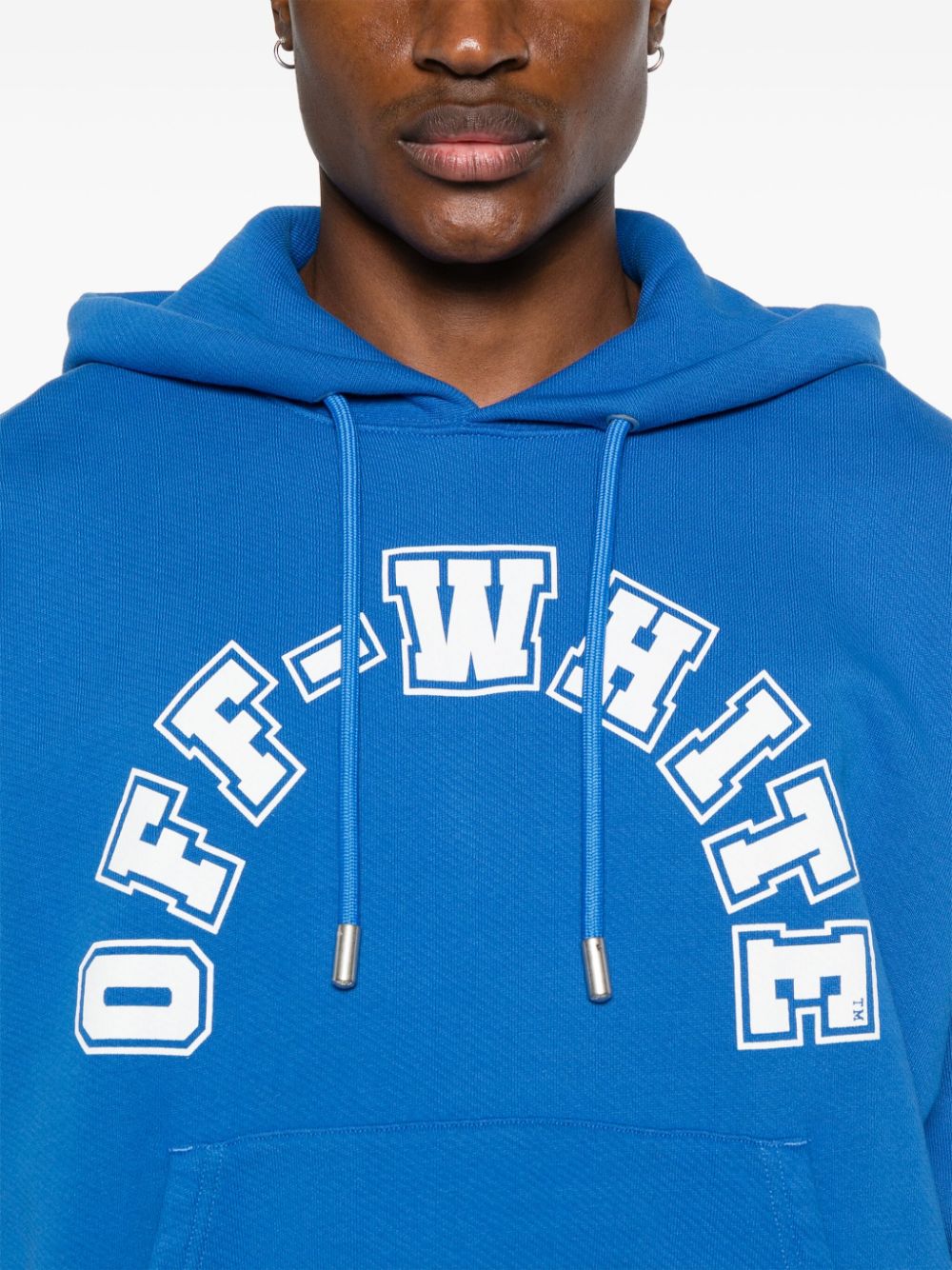 Off-White Hoodie met logoprint Blauw