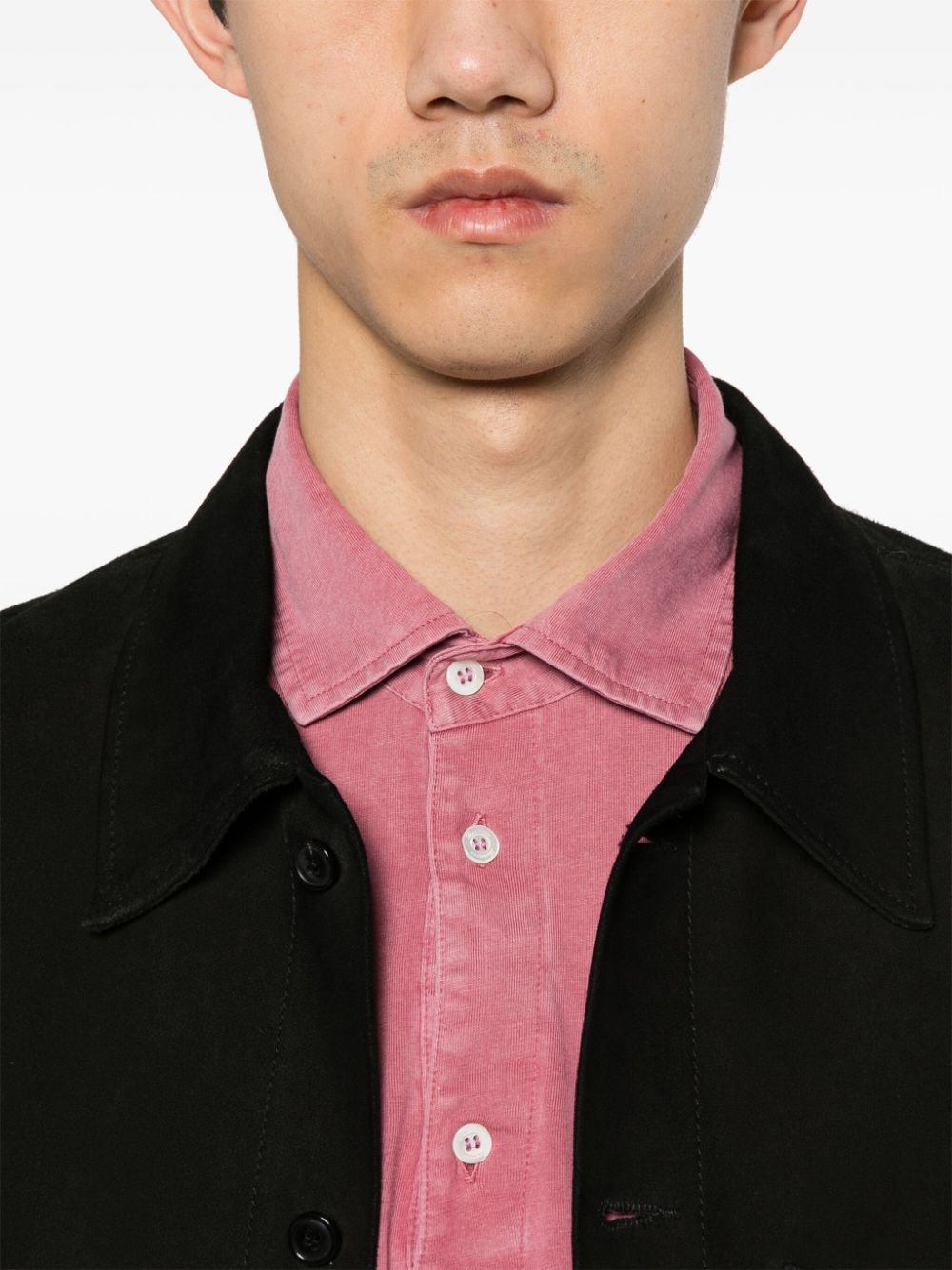 Shop Drumohr Plain Cotton Polo Shirt In Pink