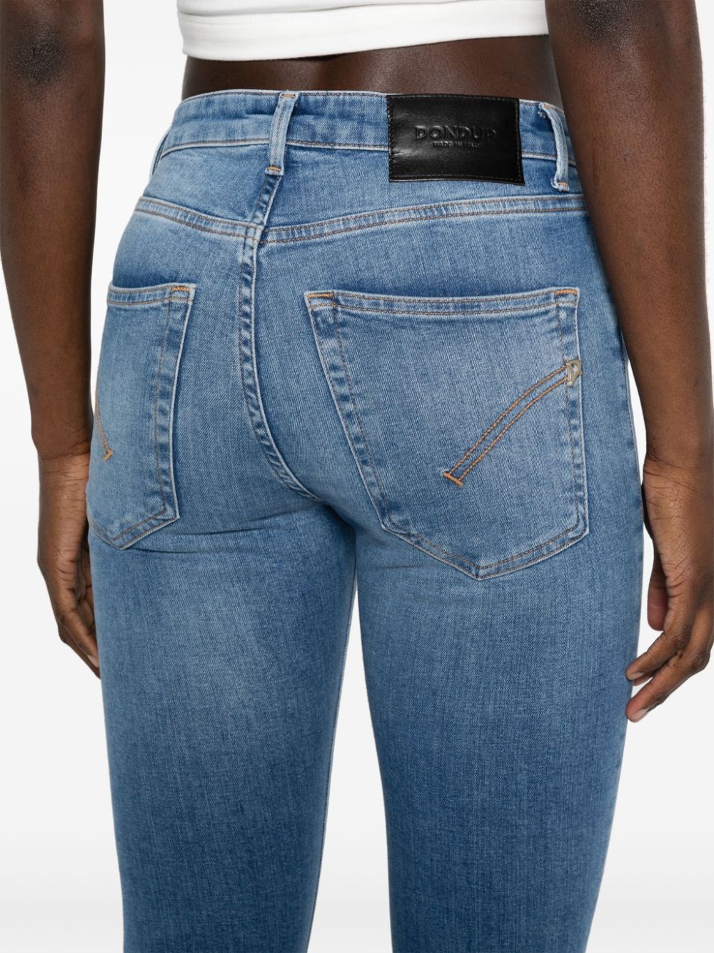 Shop Dondup Mandy High-rise Bootcut Jeans In Blue