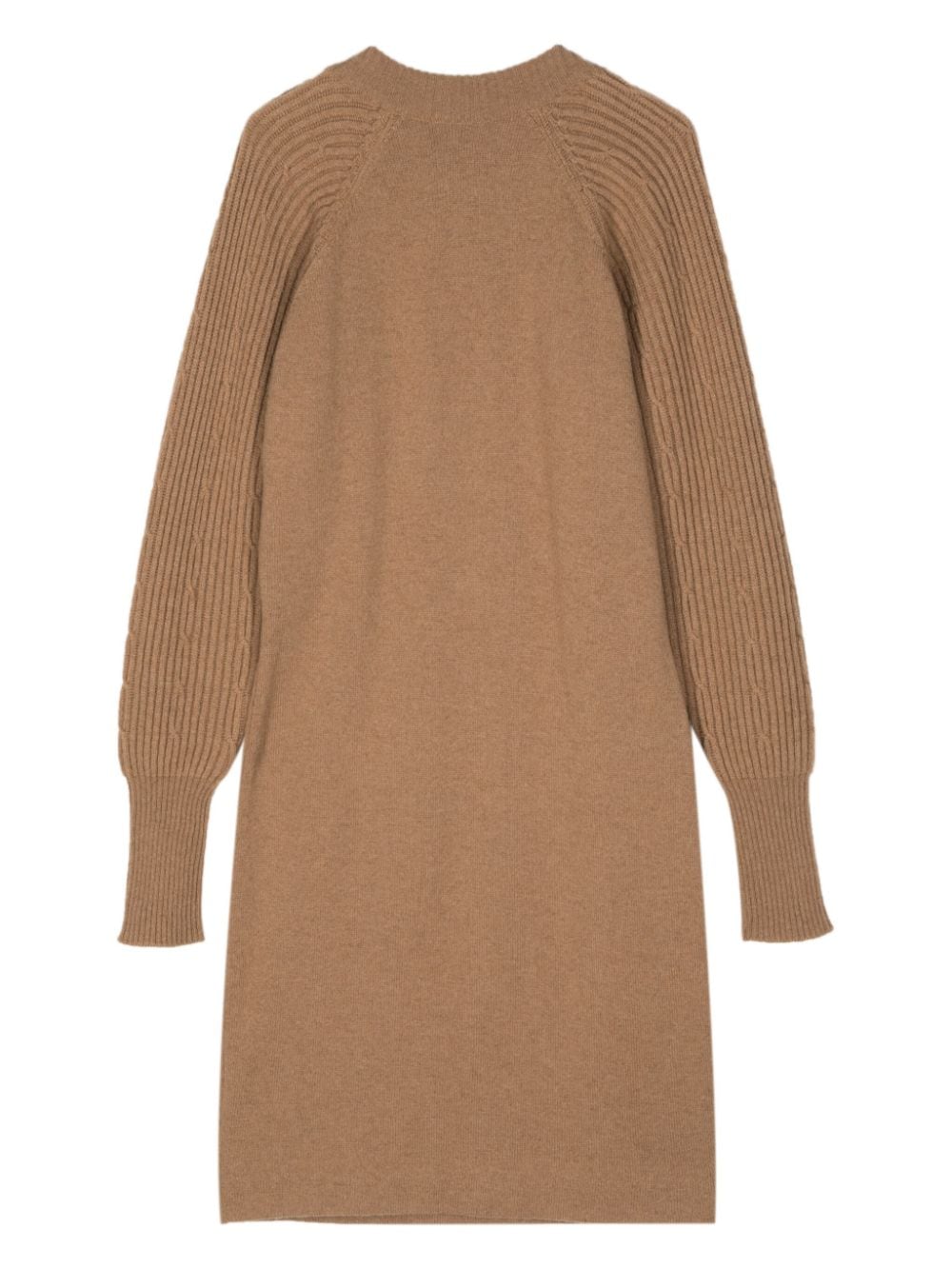 Pre-owned Chanel 1990s Long-sleeved Knitted Dress In Brown
