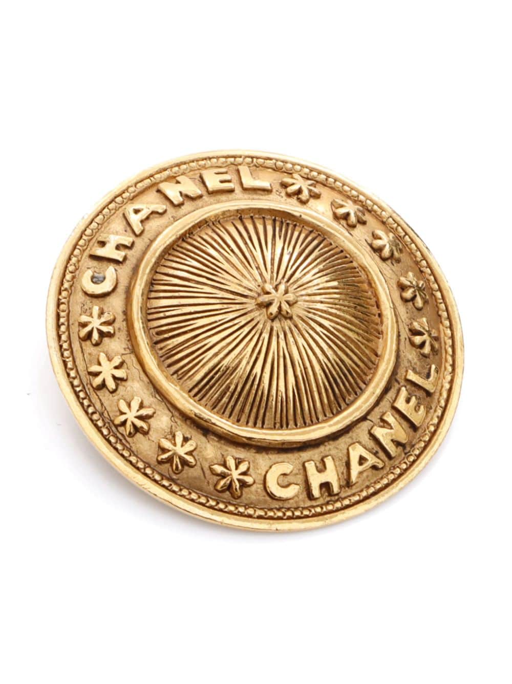Image 2 of CHANEL Pre-Owned 1986-1994 logo-lettering brooch