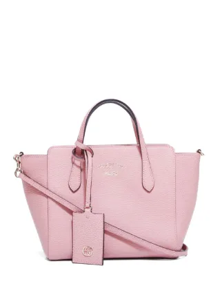 Gucci Pre Owned Swing leather tote bag women Leather One Size Pink