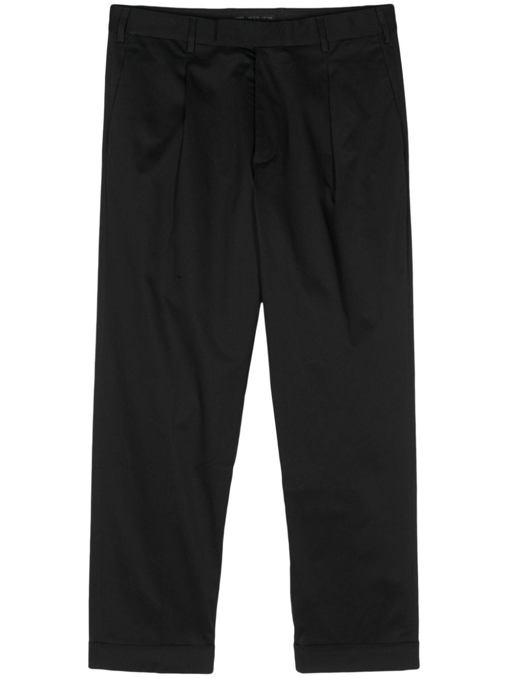 Low Brand Pleated Tapered Trousers In Black