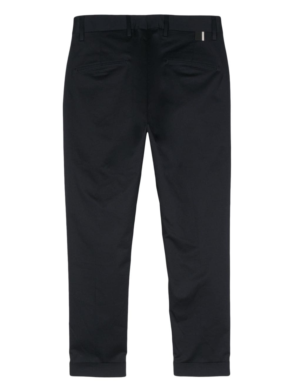 Shop Low Brand Cropped Chino Trousers In Blue