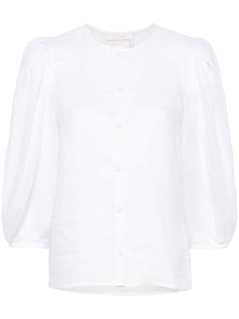 Chloé puff-sleeves ramie shirt