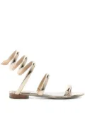 René Caovilla Cleo mirrored sandals - Gold