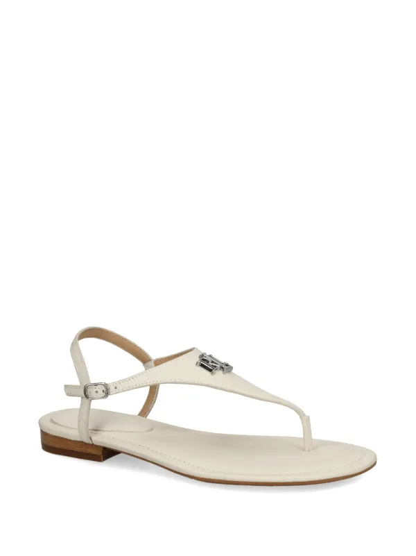 Lauren Ralph Lauren Ellington レザーサンダル | ホワイト